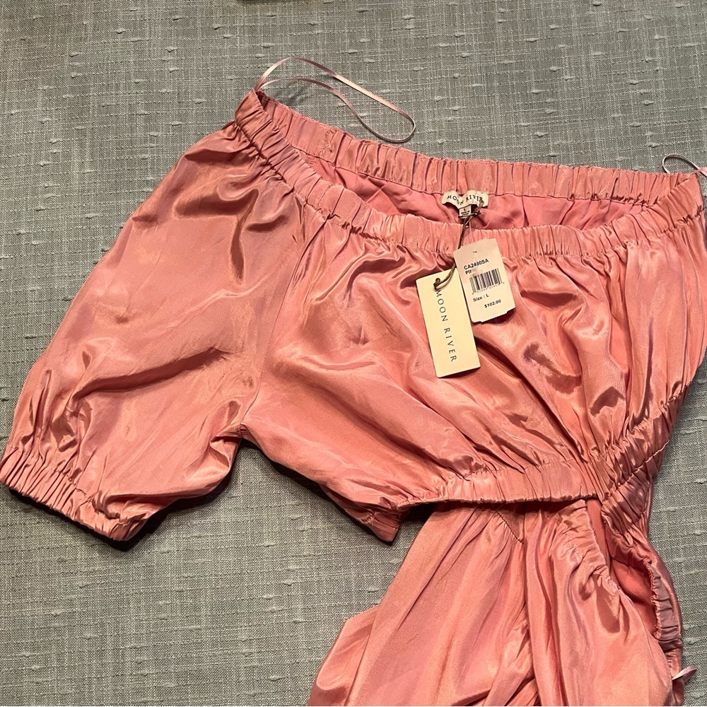 Moon River NWT pink one shoulder cut out midi-dress - Picture 6 of 6